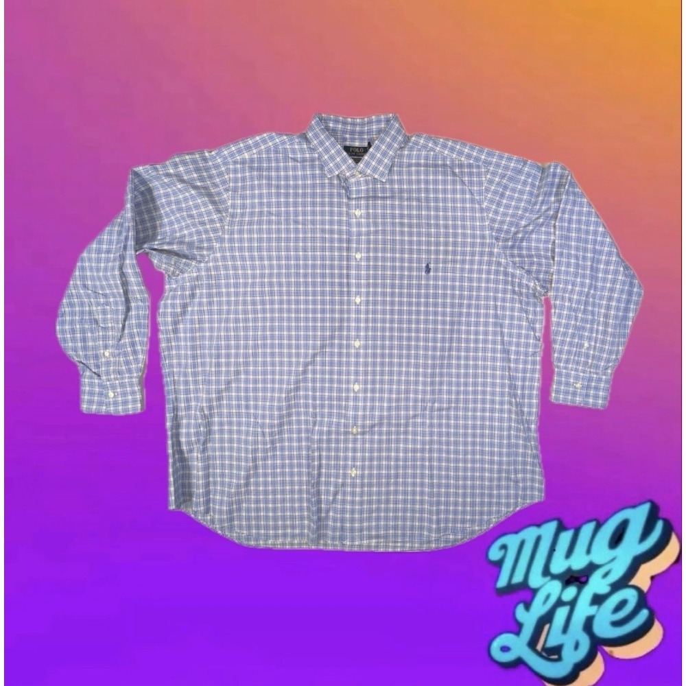 Ralph Lauren Shirt Button‎ Up Long Sleeve Mens 2XB